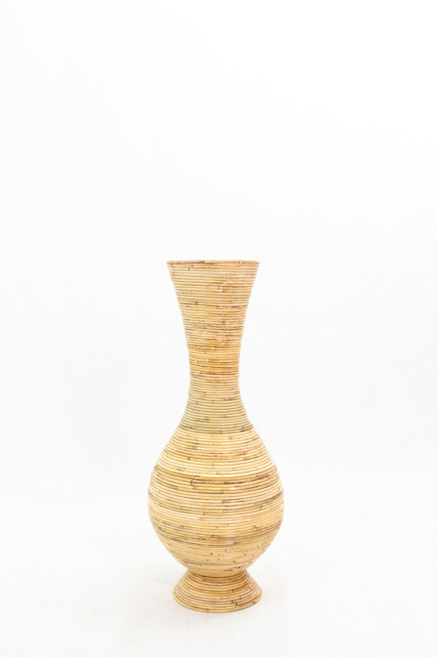 Rattan vase – Dinar – boho decor handmade in Bali by BaliSouk