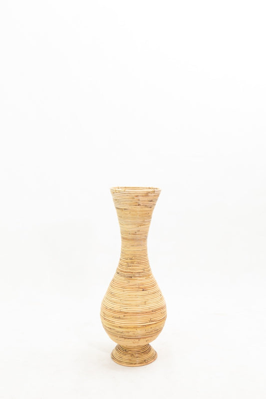 Boho hand-woven rattan vase Dinar Extra Small, handcrafted in Bali