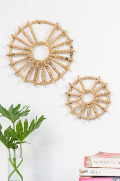 Handmade rattan decorative piece – the Pedati, boho decor made in Bali