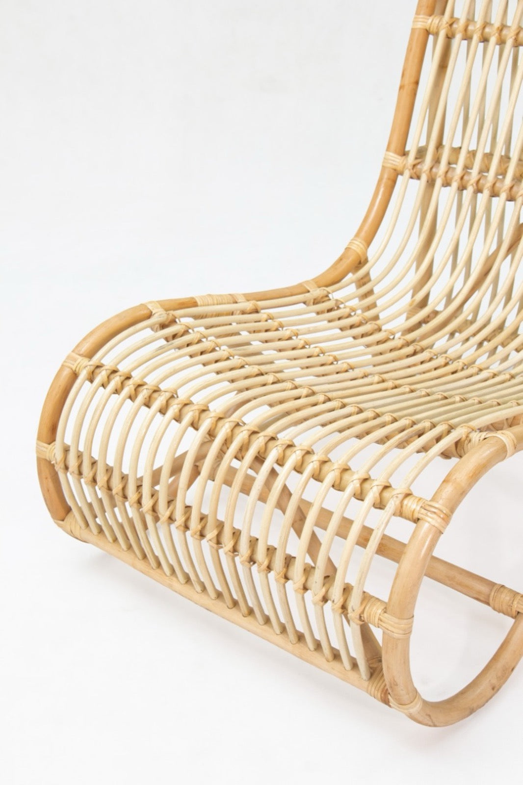 Rattan sun lounger – Carl Oskar, natural natural materials in boho style