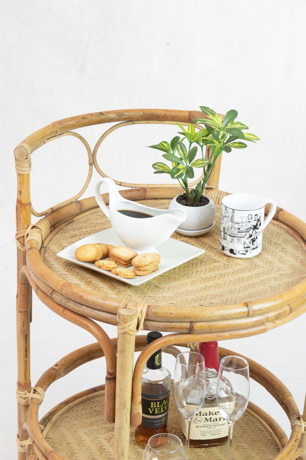 Rattan trolley – Greta, natural natural materials in boho style