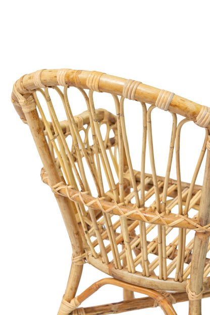 Rattan dining chair California – boho furniture, handwoven and handmade in Bali