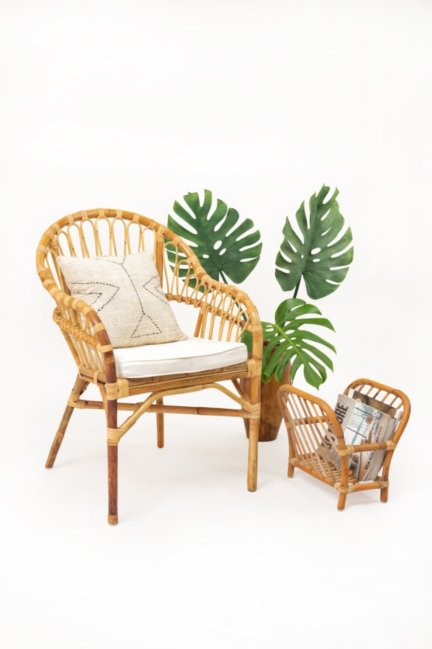 Rattan dining chair – California, natural natural materials in boho style