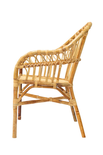 Rattan dining chair California – boho furniture, handwoven and handmade in Bali