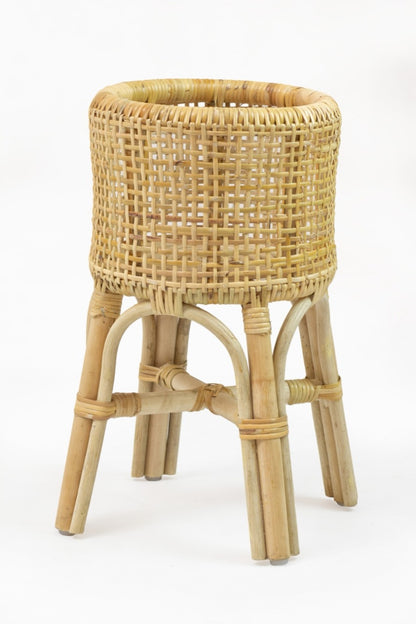 Doro Flower plant stand in natural materials – boho decor by BaliSouk