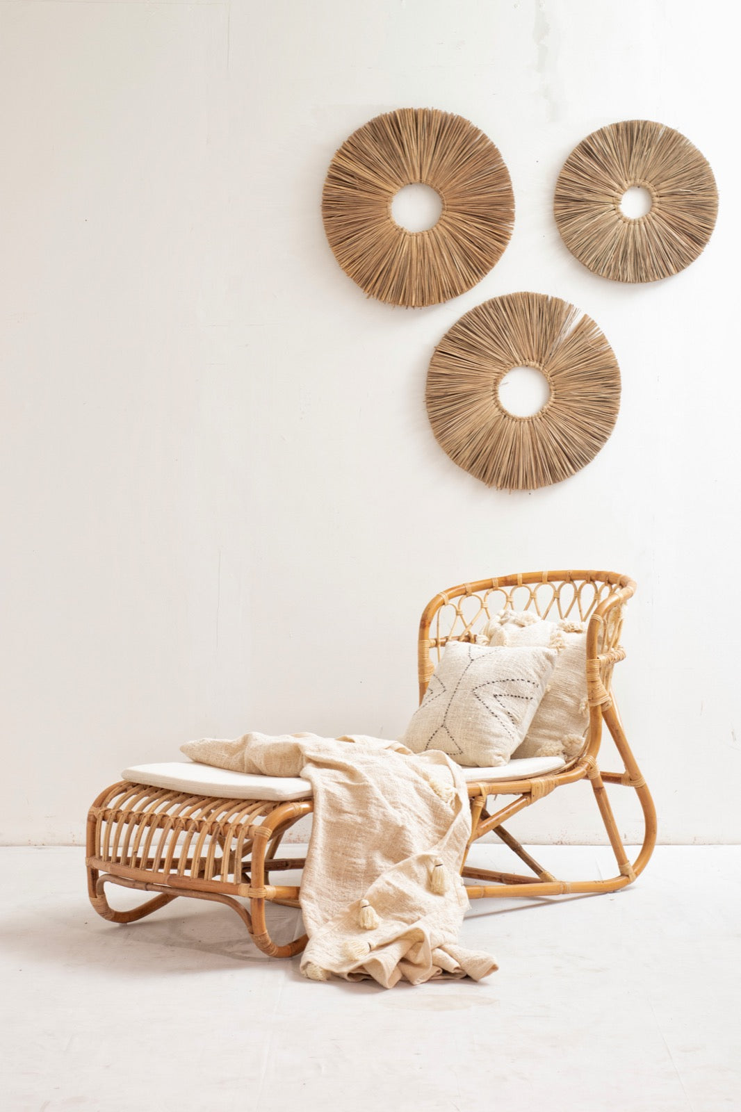 Handmade rattan sun lounger – the Charlotta, boho furniture made in Bali