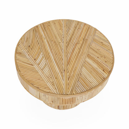 Gatsby side table in natural materials – boho furniture by BaliSouk
