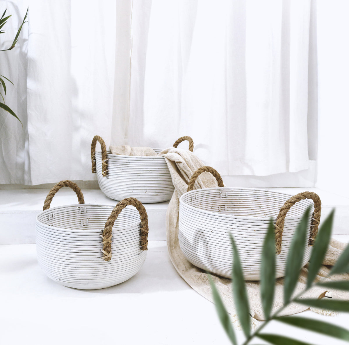 Rattan basket Keke – handmade in Bali, boho style