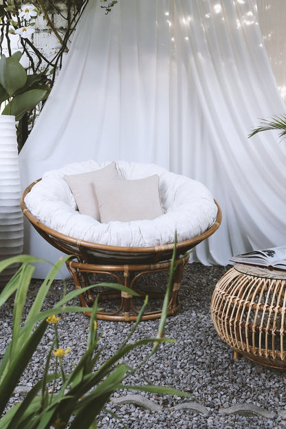 Handcrafted rattan papasan chair – Papasan Chair, boho furniture from BaliSouk