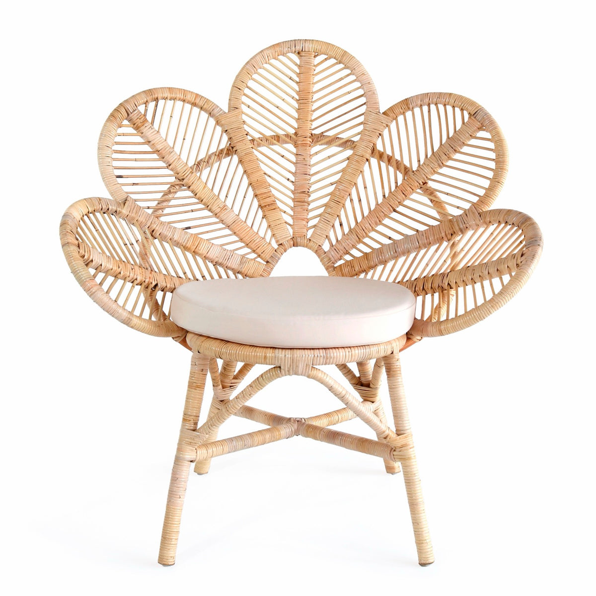 Handcrafted rattan chair – Flower, boho furniture from BaliSouk