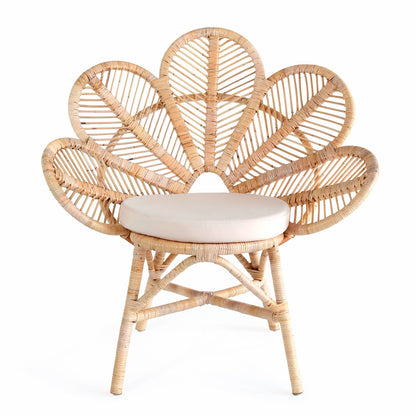 Handcrafted rattan chair – Flower, boho furniture from BaliSouk