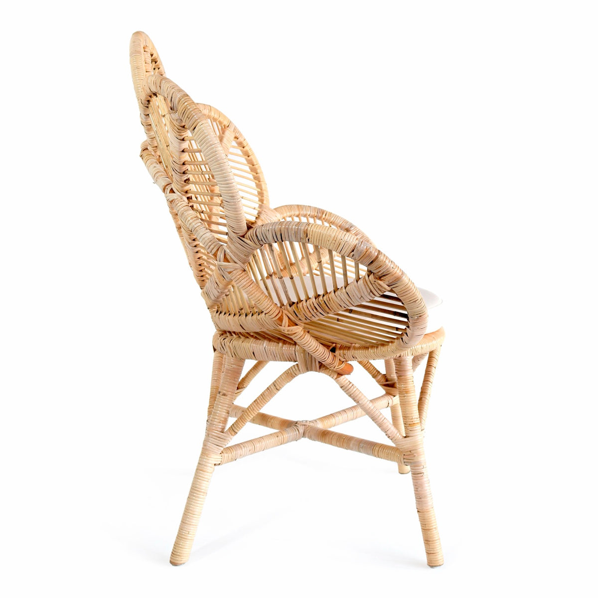 Handcrafted rattan chair – Flower, boho furniture from BaliSouk