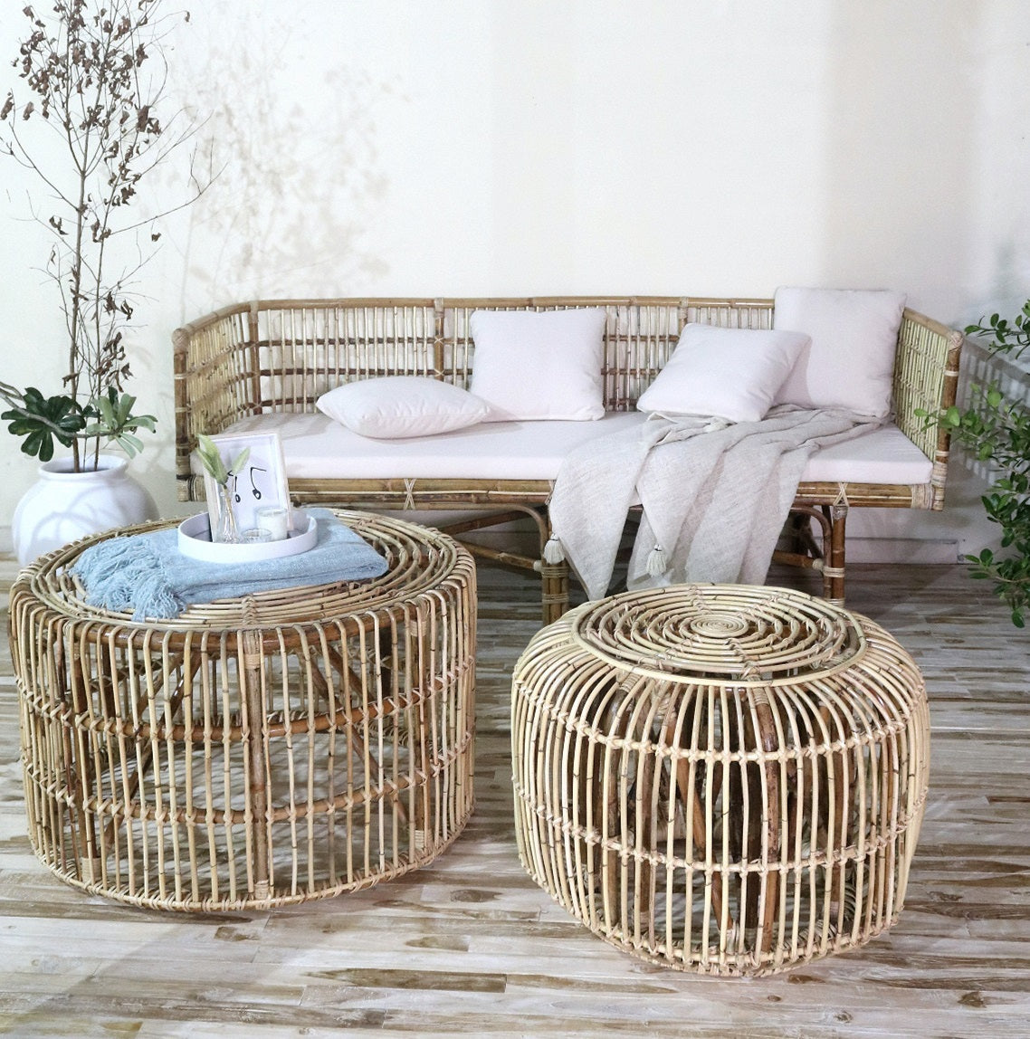 Rattan side table – Sifnos, natural natural materials in boho style