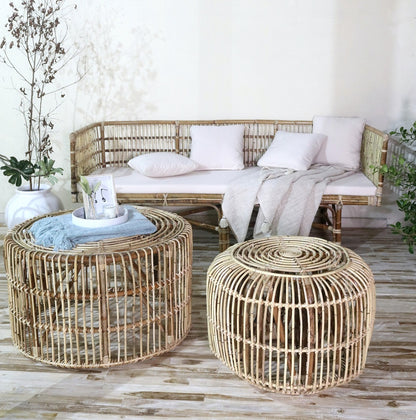 Rattan side table – Sifnos, natural natural materials in boho style