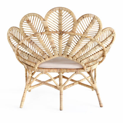Flower lounge chair, boho furniture handmade by Balinese artisans