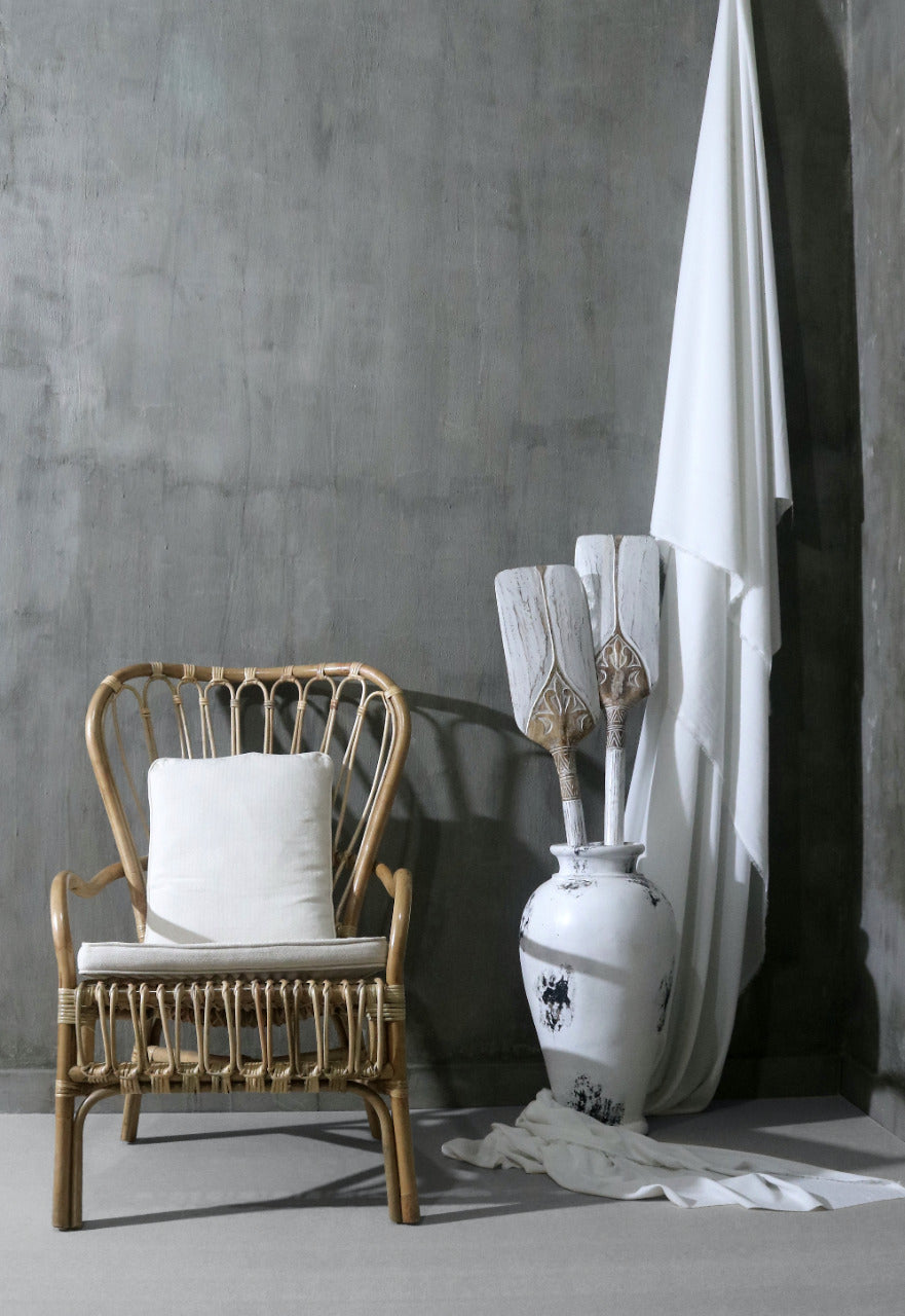 Tuparev Arm armchair in natural materials – handmade boho furniture from Bali