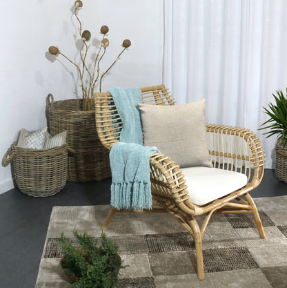 Karina Arm armchair in natural materials – boho furniture by BaliSouk