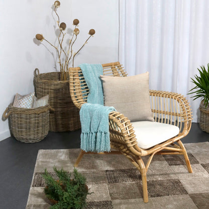 Karina Arm armchair in natural materials – handmade boho furniture from Bali