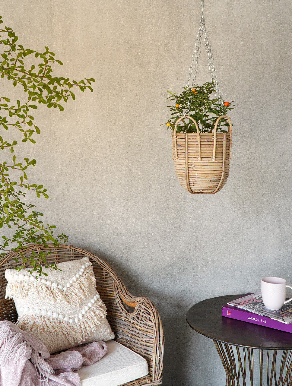 Olga Hanging Basket With Chain