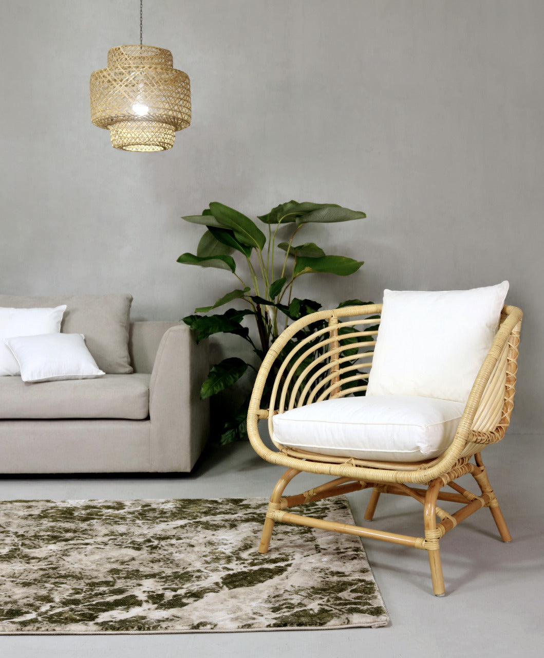 The Sixties Arm armchair – natural materials, boho furniture handmade in Bali