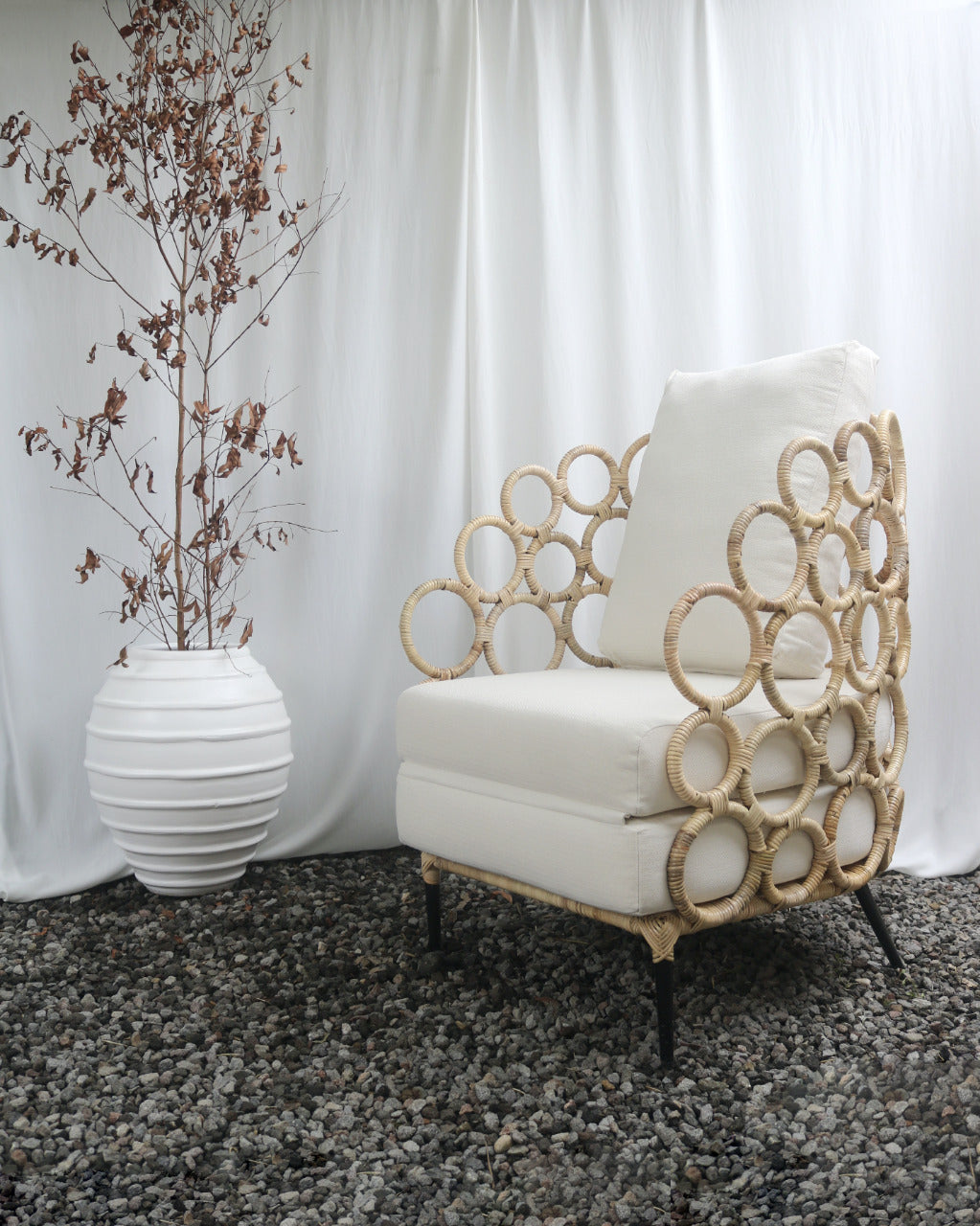 Rattan chair Bonanza – boho furniture, handwoven and handmade in Bali