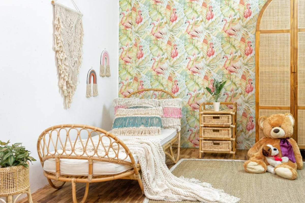 Rattan bed – Sophia, natural natural materials in boho style
