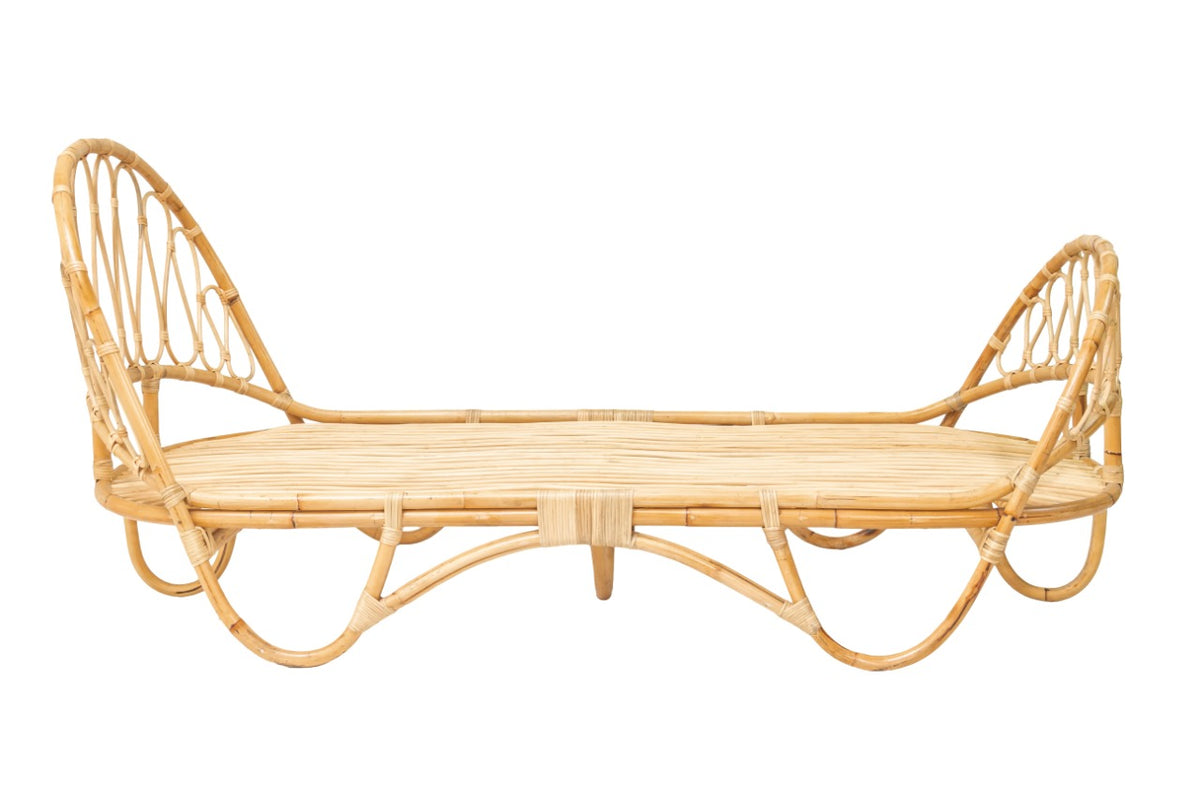 Handcrafted rattan bed – Sophia, boho furniture from BaliSouk