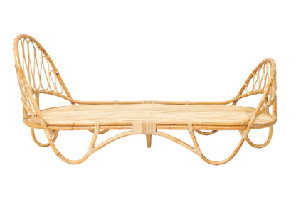 Handcrafted rattan bed – Sophia, boho furniture from BaliSouk