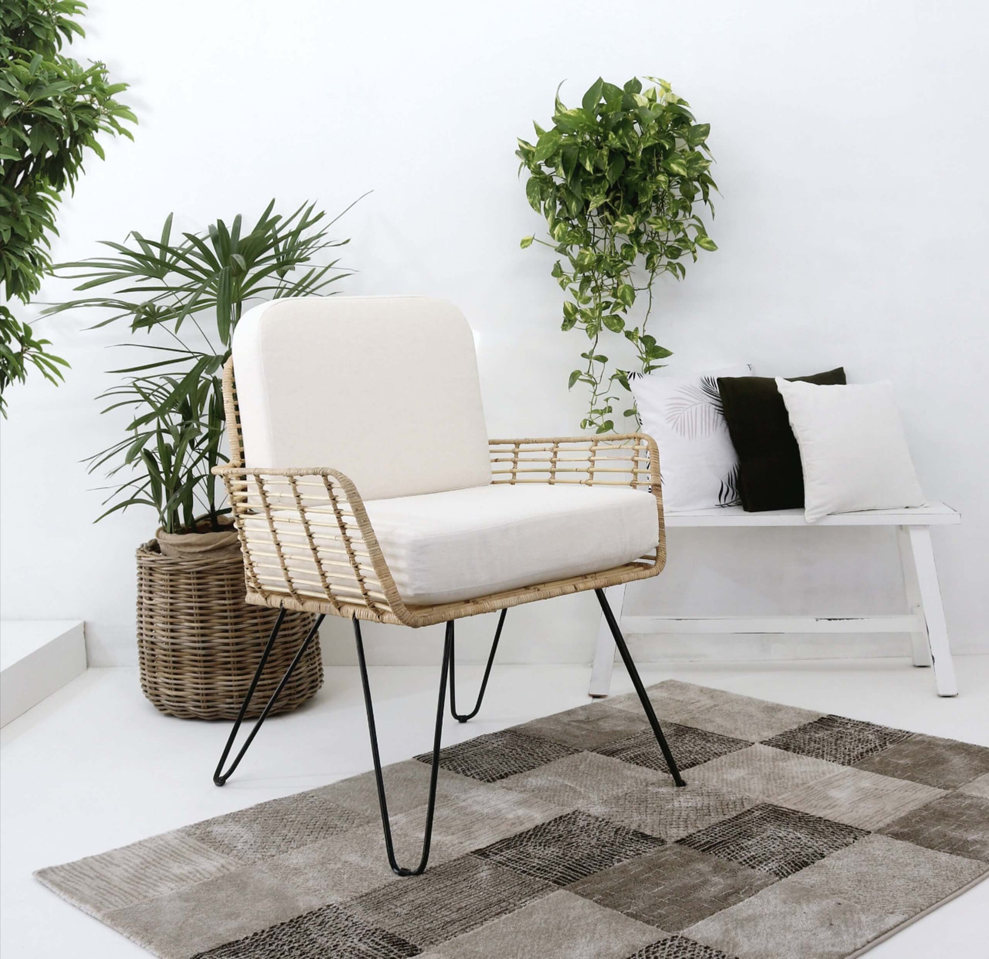 Bali Furniture – Carmen Chair With Cushion Set – The Carmen Chair With Cushion Set brings