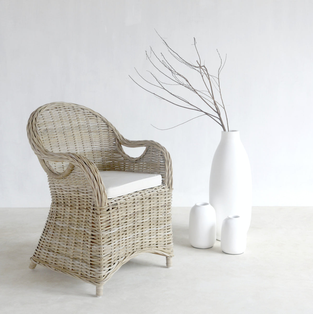 The Athena armchair – natural materials, boho furniture handmade in Bali