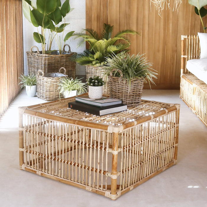 The Milos coffee table – natural materials, boho furniture handmade in Bali