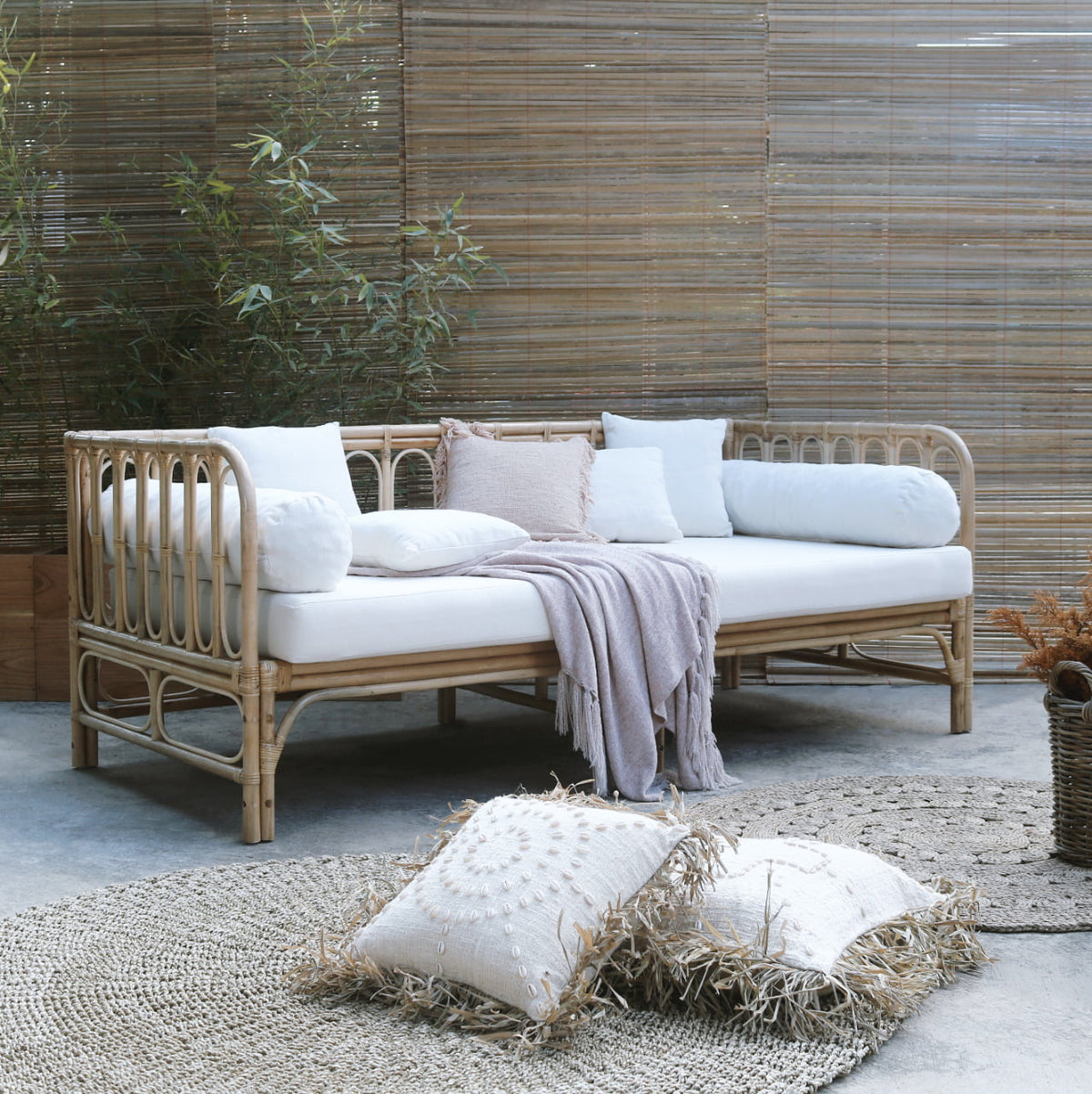 Rattan daybed – Lignano – boho furniture handmade in Bali by BaliSouk
