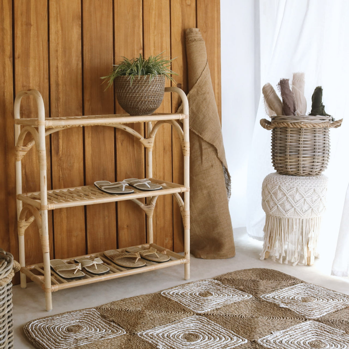 Rattan rack – Lignano – boho furniture handmade in Bali by BaliSouk