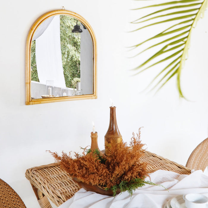 Bali Furniture – Vicky Mirror – The Vicky Mirror brings warmth, texture 