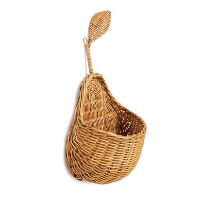 Rattan decorative piece Pear Storage – boho decor, handwoven and handmade in Bali
