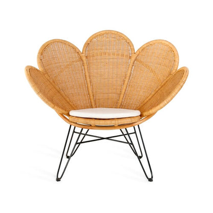 Bali Furniture – Flower Chair With White Seat Cushion