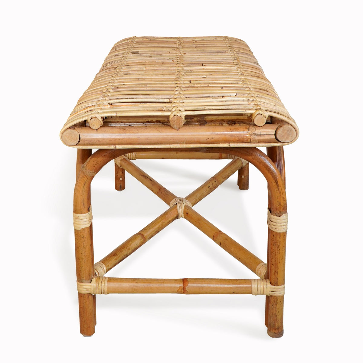 Rattan bench Minen – handmade in Bali, boho style