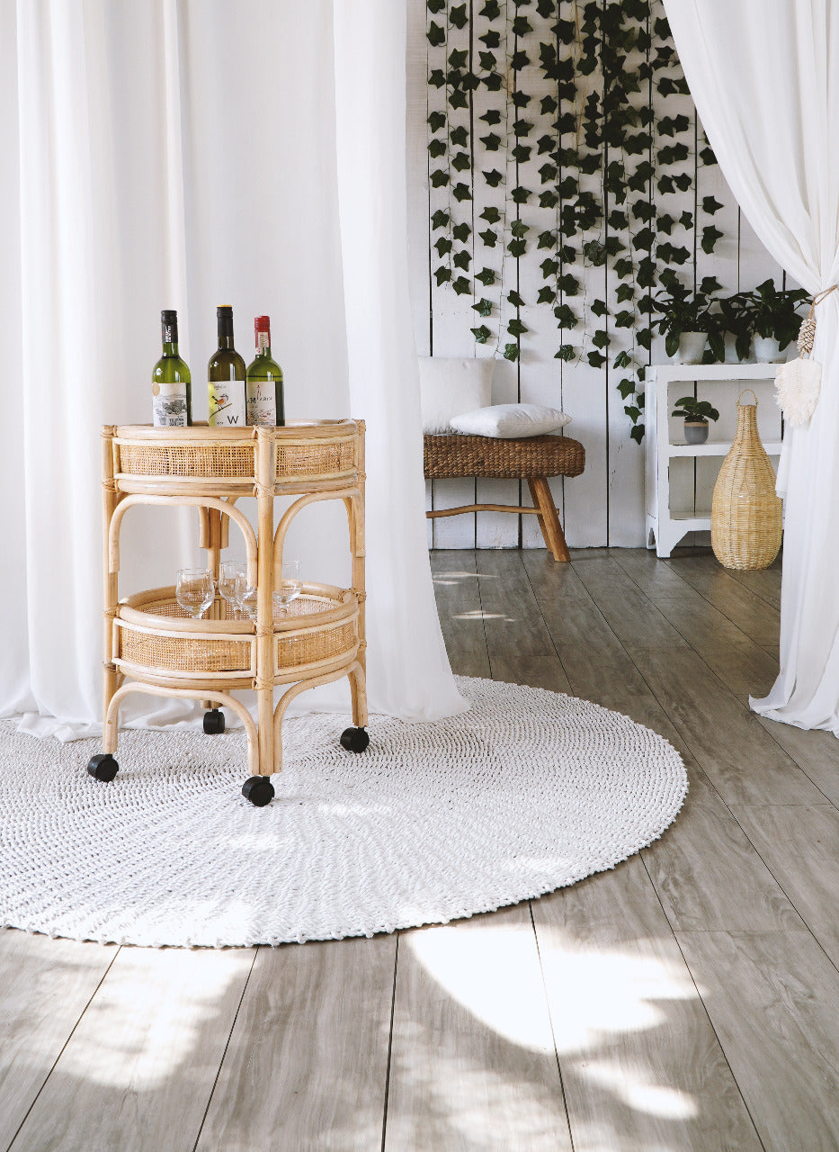 The Grace trolley – natural materials, boho furniture handmade in Bali