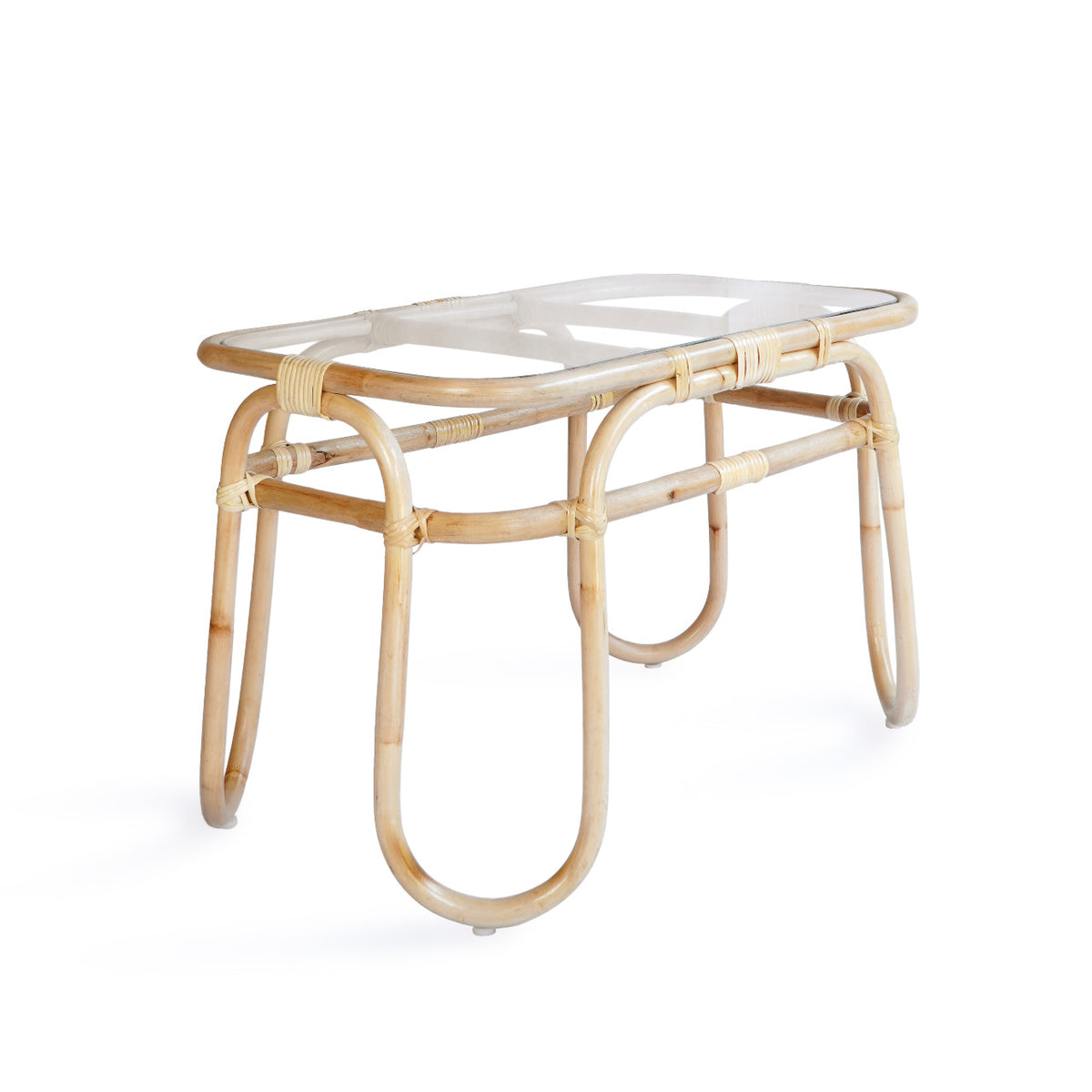 Rattan coffee table Bohemian – boho furniture, handwoven and handmade in Bali