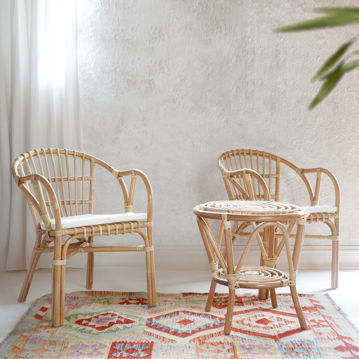 Stockholm S/3 With Cushion & Without Glass Top – Set of 2