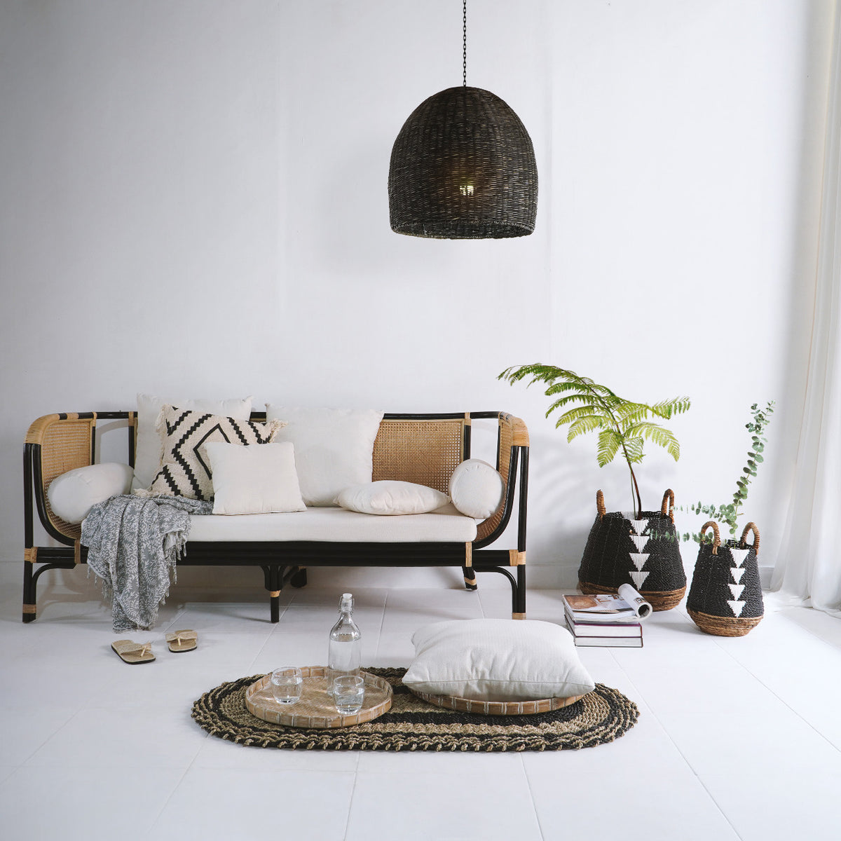 Handcrafted rattan sofa – Houten, boho furniture from BaliSouk