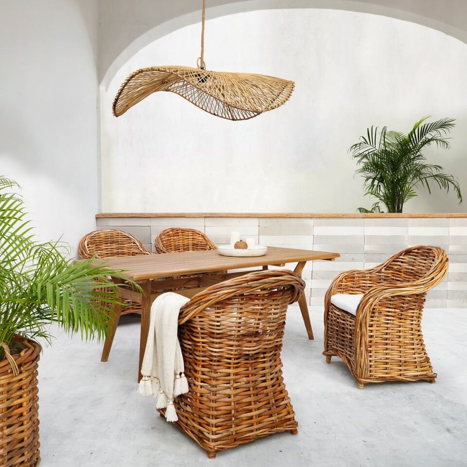 Bali Furniture – Glyfada Armchair With White Cushion – The Glyfada Armchair With White Cushion 