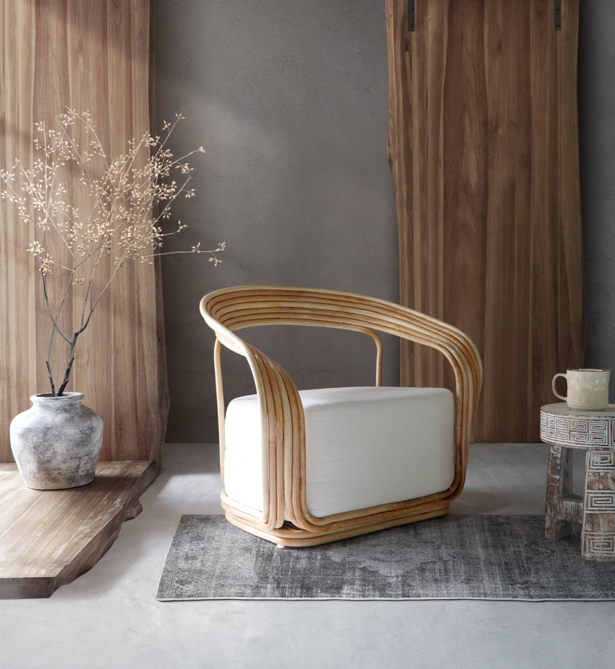 The Bonita Arm armchair – natural materials, boho furniture handmade in Bali