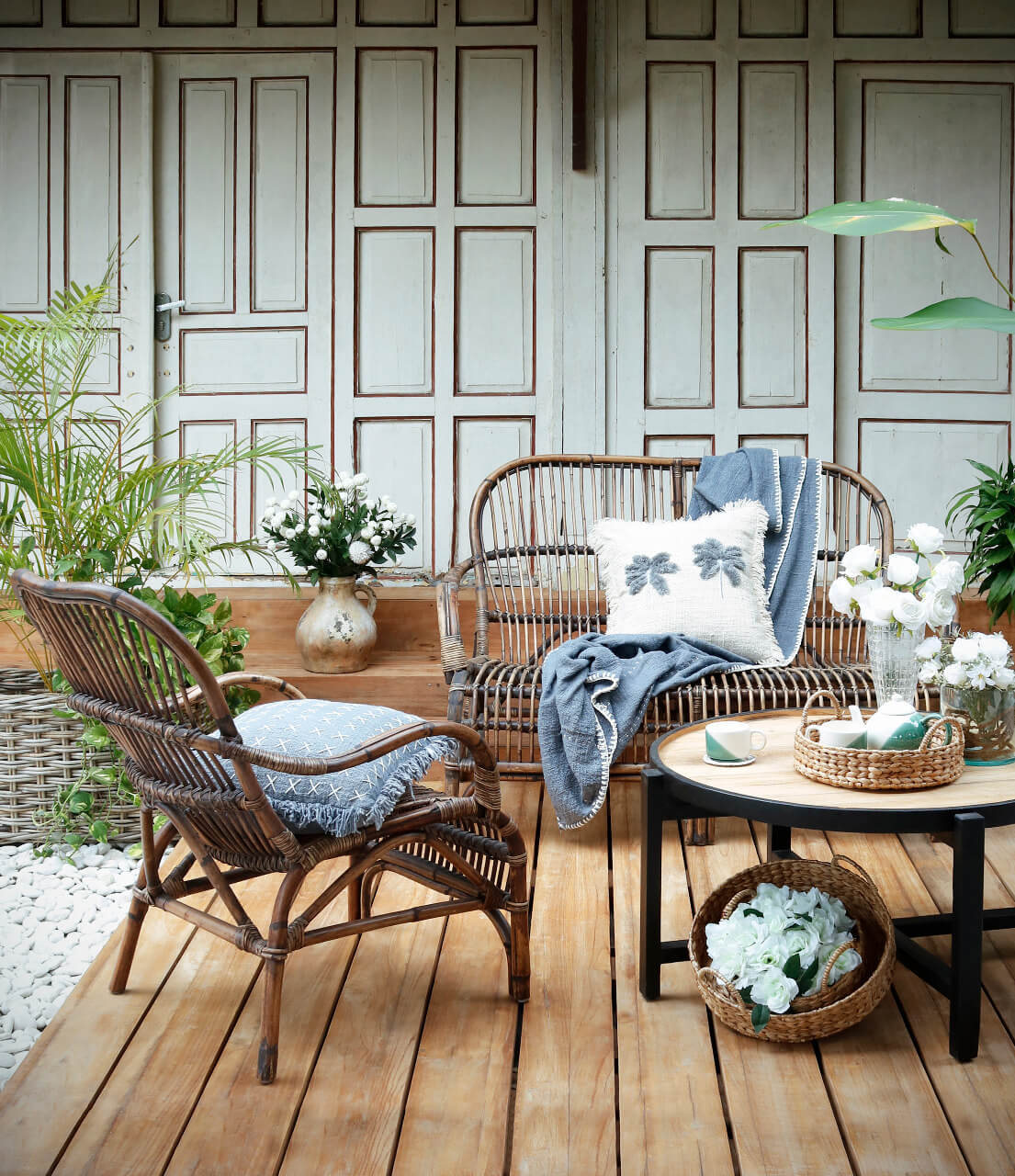 Sumatra Chair Without Cushion Antique Brown – Set of 2