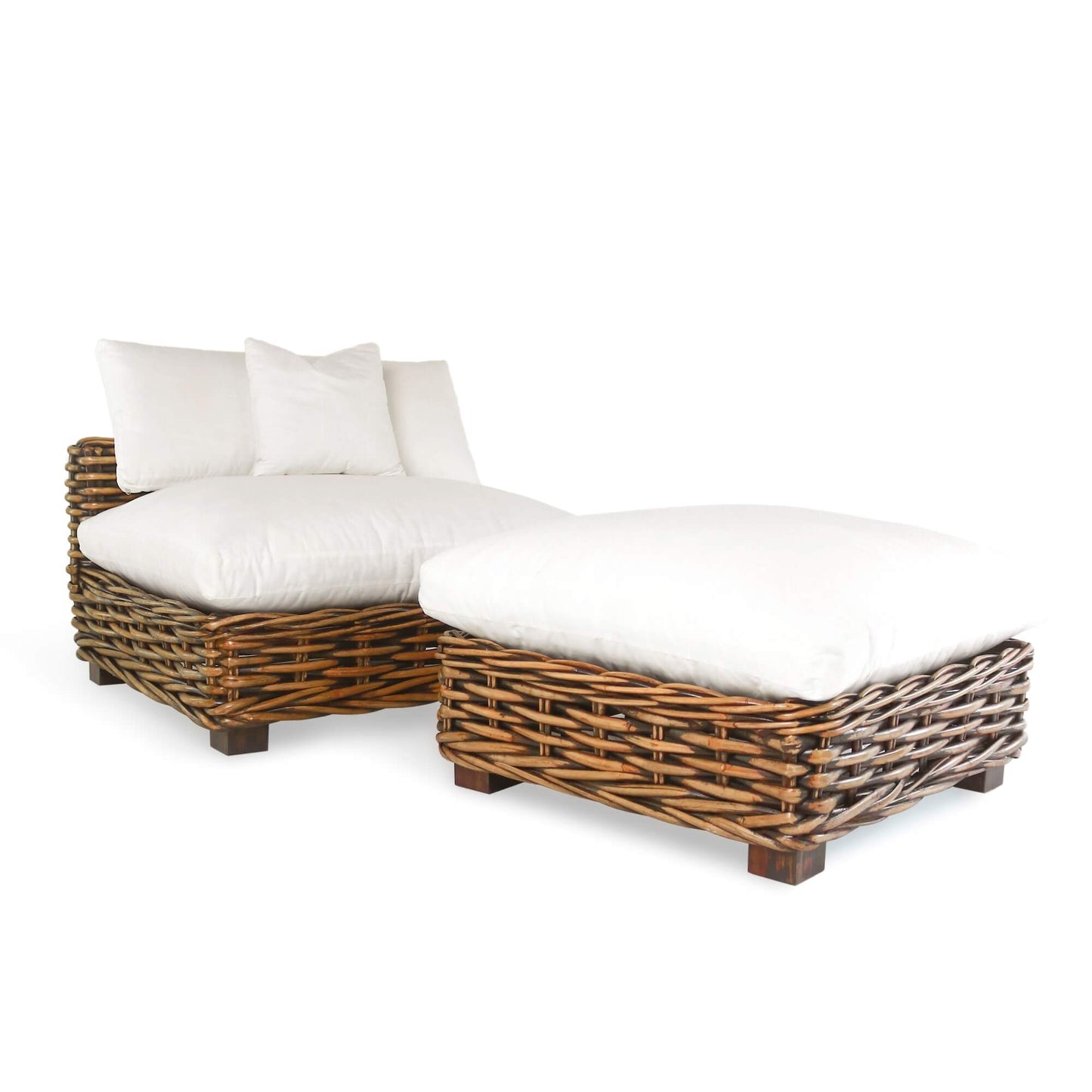 Aisha Living Set Of Five Including White Cushion And Glass Top