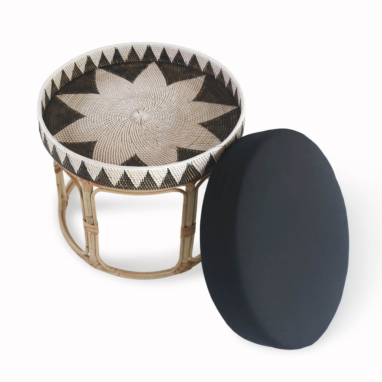 Nania Stool With Black Cushion