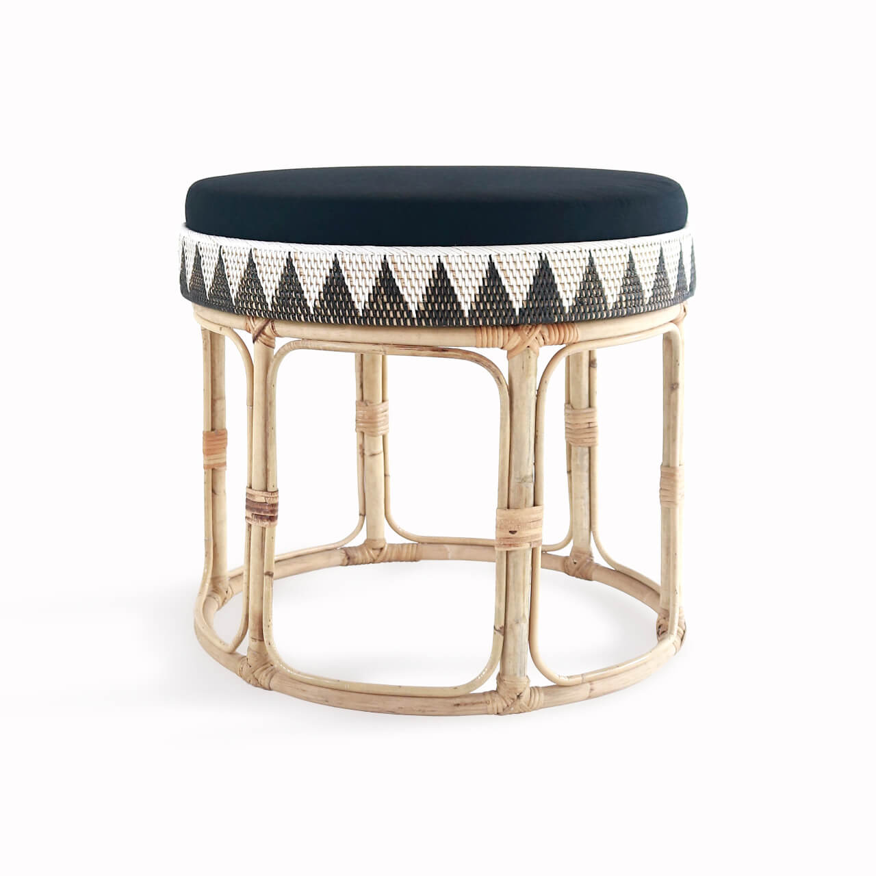 Nania Stool With Black Cushion