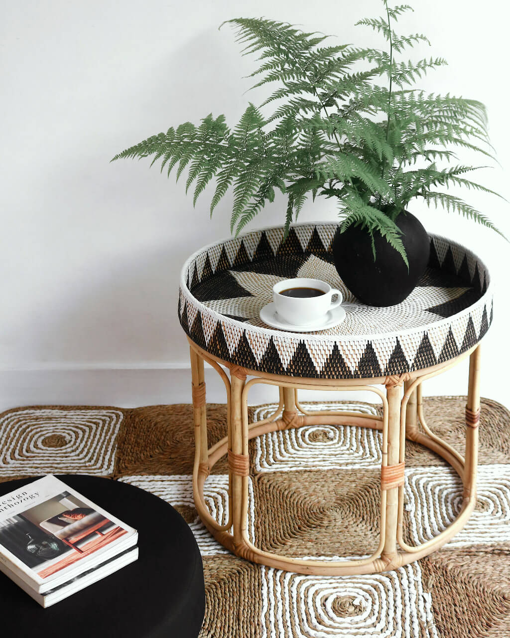 Nania Stool With Black Cushion