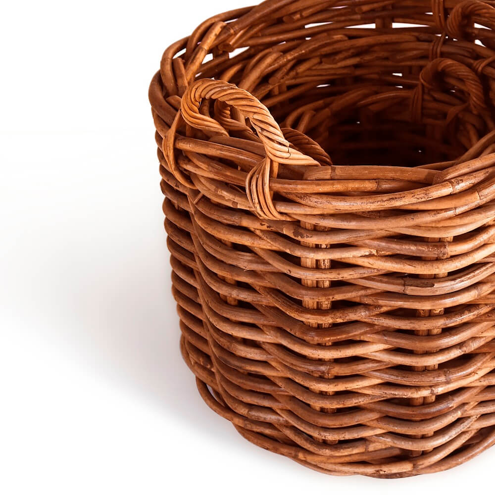 Saint Tropez Round Basket Set Of Three With Handle