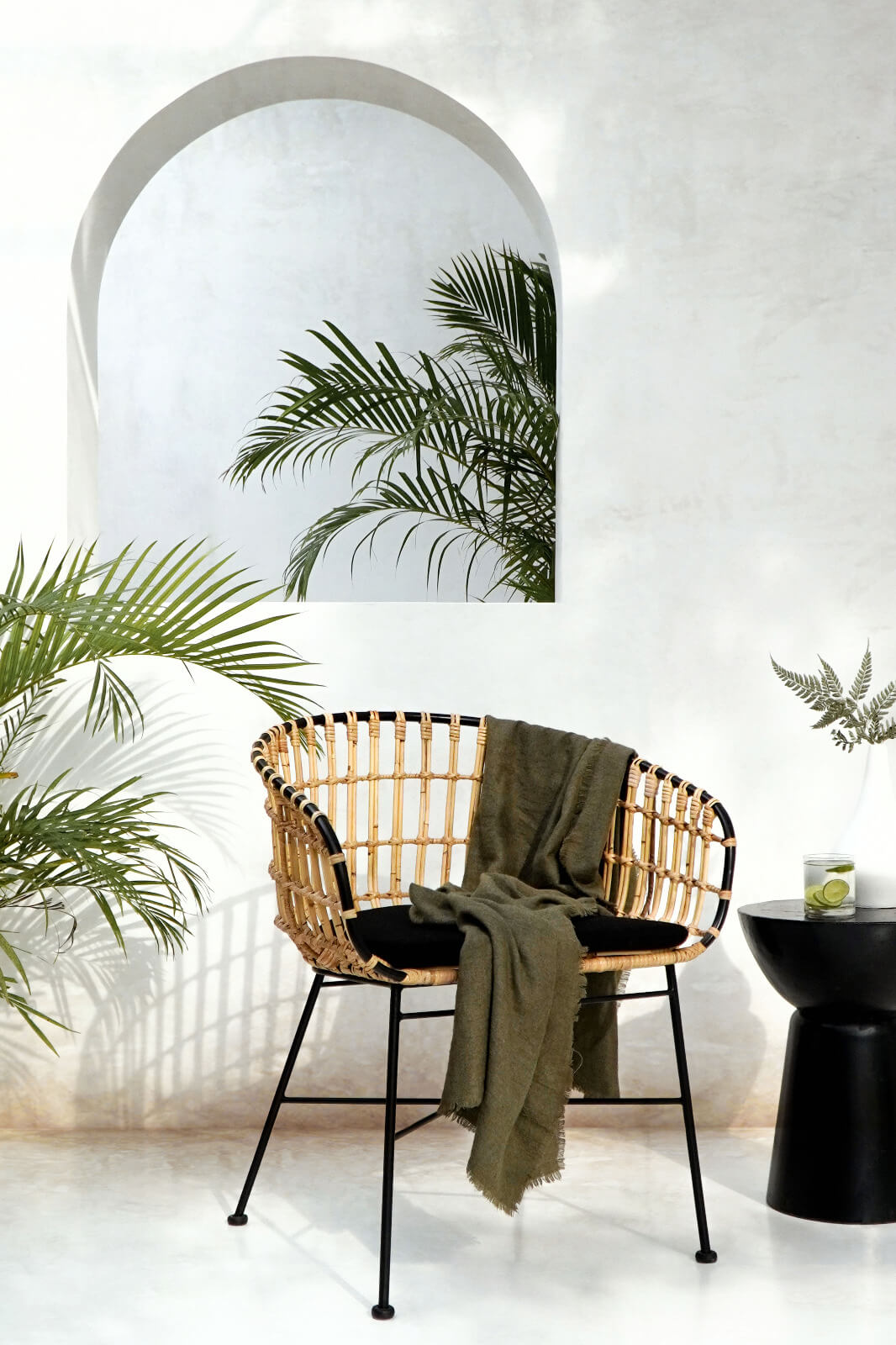 Beirut Armchair With Black Cushion Seat – Set of 2